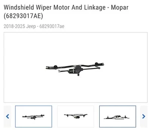 Jeep JL Wrangler OEM Front Windshield Wiper Motor 68293017AE 2018-2025 152010 - Picture 1 of 2
