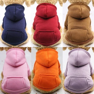 Hunde-Kapuzenpullover Mantel Warme Kleidung Welpenkleidung Kapuzenjacke > - Bild 1 von 28