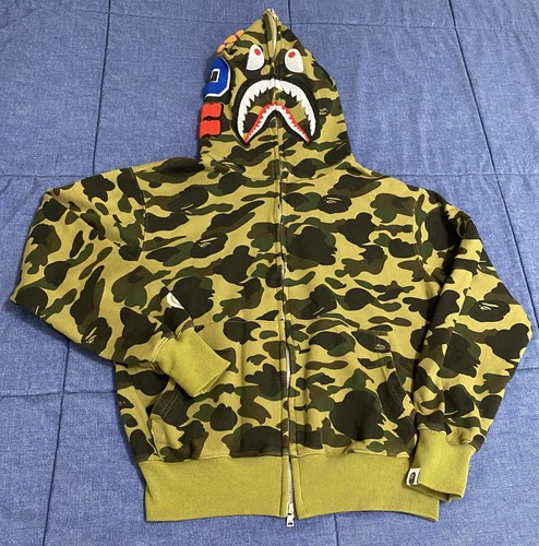A BATHING APE (BAPE) Felpa con cappuccio mimetica autentica firmata Bape A Bathing Ape Medium ?