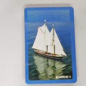 NUOVO mazzo goletta Bluenose II carte da gioco souvenir barca a vela in legno - Foto 1 di 2