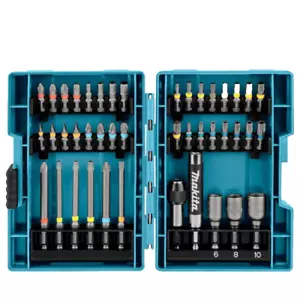 Makita Set of 43 Impact Driver Bit Socket Hexagonal Shaft 6.35mm Shank, B-55697 - Picture 1 of 6