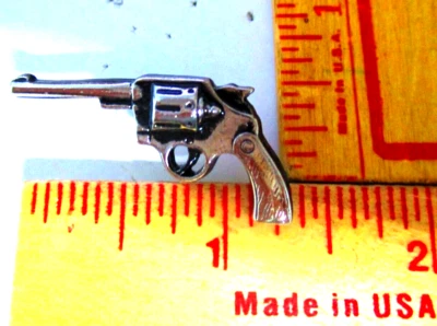 Pistola Pin Vintage Vaquero Pistola Coleccionable Viejo Oeste Revólver 38 Especial? Colt 45? Foto 1 de 2