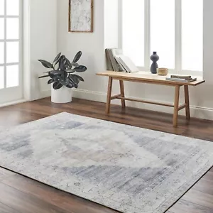 Livabliss x Becki Owens Luca Medallion Area Rug , 3'11" x 5'7", Pewter - Picture 1 of 8