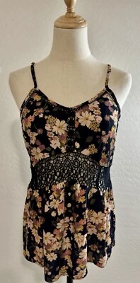 Angie Women’s Printed Tank Top W/Adjustable Straps NWT (S) - Image 1 of 4