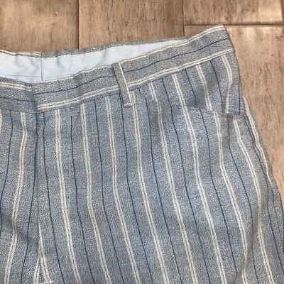 Vtg 60s 70s H.I.S. Pants Mens 38 30 Polyester Disco Leisure Flare Leg Striped - Image 1 of 4