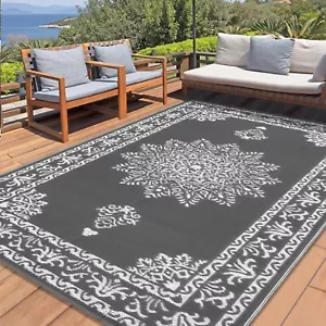 Yamaziot Outdoor Rug 5x8 Ft, Waterproof Plastic Straw Patio Rug, Reversible Back - Picture 1 of 7