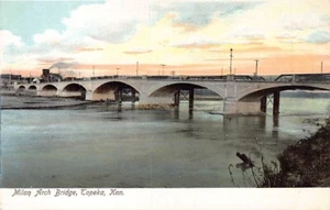 Postal KS: Puente Arco de Milán, Topeka, Kansas, UDB 1900 sin publicar - Imagen 1 de 2