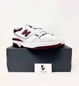 New Balance 550 Sea Salt Burgundy Maroon White Cream Sail - Größe 9,5 Herren - NEU - Bild 1 von 7
