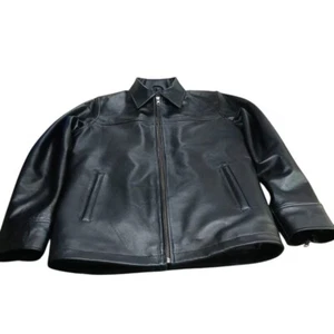 CLASSIC New Men's Black Stand Collar Jacket Pure Lambskin Stylish Slim FitJacket - Picture 1 of 5