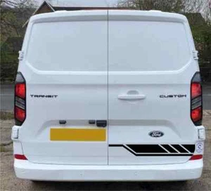 Fits Ford Transit Custom Rear Door Decals Graphics Racing Sport Any Colour - Picture 1 of 2