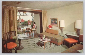 Kailua-Kona Hawaii, Kona Inn Guest Room Interior, Vintage Postcard - Picture 1 of 2