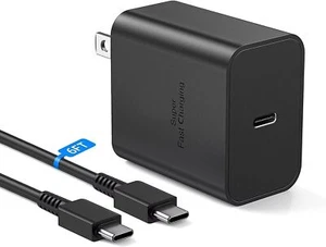 45W Super Fast Charging Block Type C Wall Charger For Samsung Galaxy S25/S24+ - Picture 1 of 11