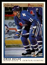1990-91 O-Pee-Chee Premier #86 Owen Nolan RC Rookie Quebec Nordiques