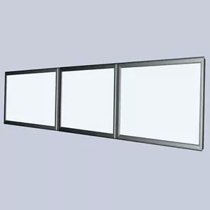 Klapprahmen LED Premium Leuchtkasten mit 3 Fenster - 3500 x 400 mm Wechselrahmen - Bild 1 von 1
