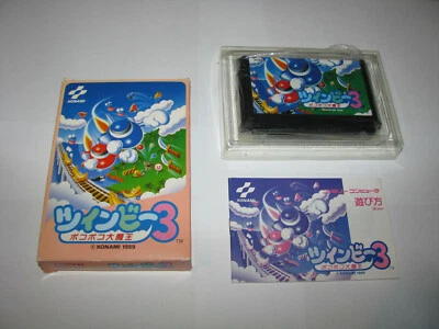 Twinbee 3 Pokopoko Daimaou Famicom NES Japan import boxed complete US Seller - Image 1 of 4