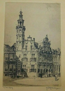 FIRMADO H.E. GRABADO ROODENBERG (1895-1983), S' GRAVENGHAGE (LA HAYA) 1923 - Imagen 1 de 9
