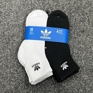 Adidas 6 Pairs Women's Shoe Size 5 - 10 Cushioned Quarter Socks MEDIUM #436 - Picture 1 of 6