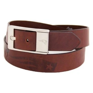 EAGLES WINGS NFL NEW ENGLAND PATRIOTS BRANDISH LEATHER BELT 34, BROWN *NEW - Picture 1 of 1