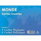 Cartes muettes Erik® A4 - Politique et soulagement de la France - Pack de 10