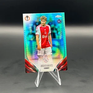 2023-24 Topps Chrome UEFA #121 Mika Godts Aqua Prism Refractor RC Ajax - Picture 1 of 2
