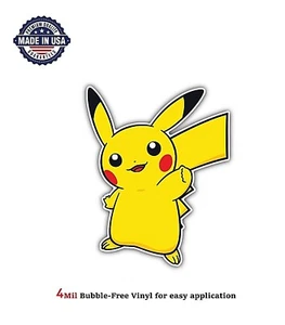 PIKACHU POKEMON VINYL DECAL STICKER CAR TRUCK BUMPER WINDOW 4MIL BUBBLE FREE - Picture 1 of 2