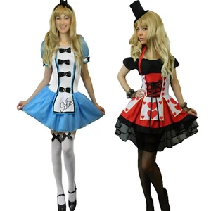 Alice in Wonderland Fancy Dress Costume Women Queen Hearts Size 6-22 Book Day - Picture 1 of 5