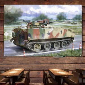 M114A1 CRV Cartel Blindado Tapiz Único Militar Arte de Pared Bandera 2 - Imagen 1 de 6