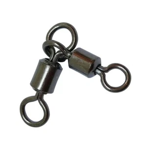 50/100PCS 360 Rotation 3 Way Fishing Rolling Swivels Crossline Swivel Heavy Duty - Picture 1 of 17