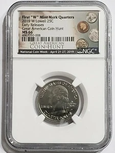 2019-W 25C LOWELL NGC MS66 Early Releases Coin.. - Picture 1 of 3