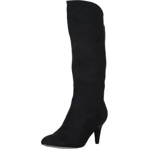 Nine West Women Buyah 2 Knee High Dress Boots Size US 6M Black Faux Suede - Picture 1 of 5