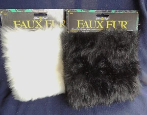 Faux Fur Fabric LOT 2 Black Wite & 3 Pink and Yellow from Susie - Picture 1 of 5