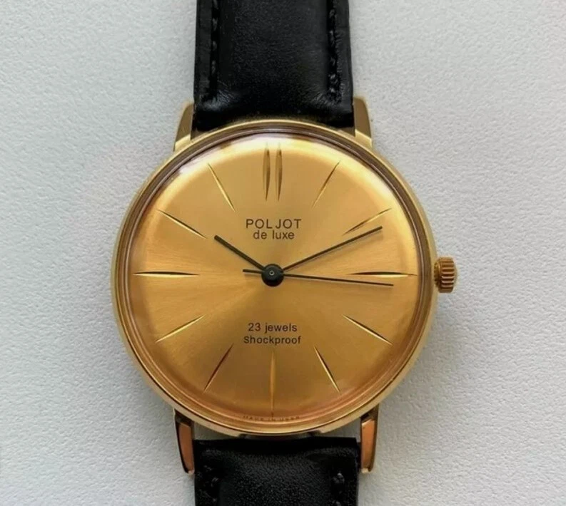 ¡NUEVO! Reloj Soviético POLJOT DE LUXE Mecánica Duradera Rusa URSS De Colección Para Hombre Foto 1 de 4