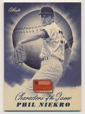 2013 Panini America's Pastime Characters of the Game #8 Phil Niekro /125