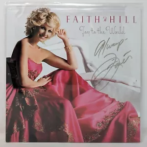 HANDSIGNIERT Faith Hill Joy To The World Weihnachten Pink Vinyl LP SIGNED auf Hülle - Bild 1 von 4