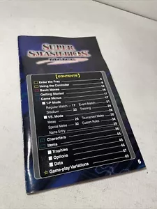 Super Smash Bros Melee (GameCube) Instruction Booklet Manual ONLY - Picture 1 of 2