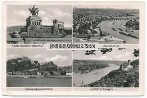 Koblenz Germany Wilhelm Monument Deutsches Eck Ehrenbreitstein Stolzenfels 1953 - Picture 1 of 2