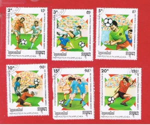 Cambodia #921-926  VF used  Soccer     Free S/H - Picture 1 of 1