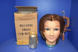 Marianna Miss Suzie-Kin K600 Real Short Hair Mannequin Head Style + Clamp! - Picture 1 of 7
