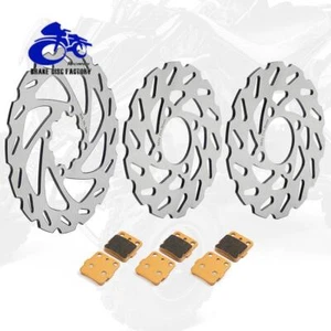 3x Front Rear Brake Discs Rotors Pads For Yamaha Raptor 660R YFM660R 2001-2005 - Picture 1 of 18