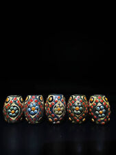 China Translucent Glass ornament beads azure stone colored glaze pendant beads 1