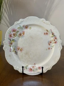 Homer Laughlin Luncheon Plate Virginia Rose Pink White Florals Vintage 1945 - Picture 1 of 8