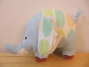 NEW Russ Berrie Small Elephant Baby Blue Rattle Plush Toy - Picture 1 of 4