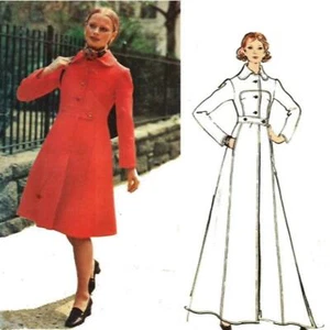 1970s Pattern, Vogue Semi Fitted Coat, Couturier - Bust=34" (86cm) - Picture 1 of 1