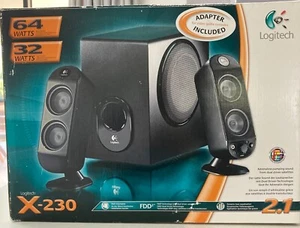 Logitech X-230 Subwoofer With 2 Satellite Speakers for PC, Laptop. - Picture 1 of 2