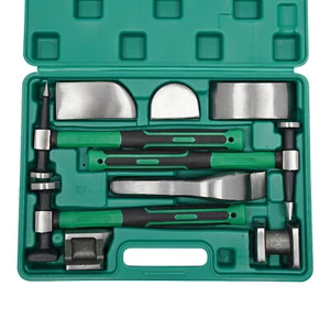 NEW 9pcs Set Hand Car Auto Body Work Hammer Fender Tool Dent Crowbar Repair Kit - Bild 1 von 17