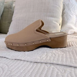 Anthropologie Dolce Vita enge Clogs Knochen Nubuk Größe 8 - Bild 1 von 7