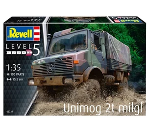 Unimog 2t milgl German Nilitary Trucks Vehicle Revell 03337  scala 1:35 PL Kit - Foto 1 di 10