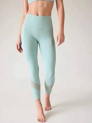 Athleta Women's SALUTATION STASH MESH TIGHT NWT size Medium color Blue Dawn - Image 1 of 4