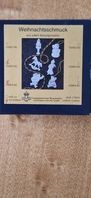 Porzellanmanufaktur Unterweissbach Christbaumschmuck Baumanhänger Nikolaus/Pferd - Bild 1 von 4