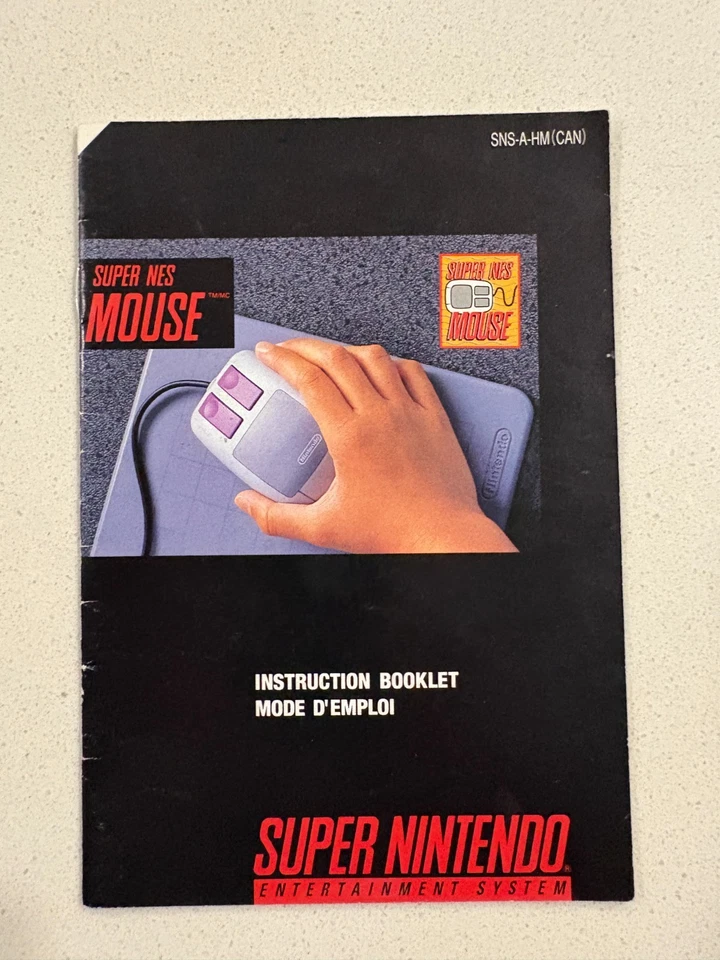 SUPER NES MOUSE - SUPER NINTENDO SNES - INSTRUCTION MANUAL - Image 1 of 1